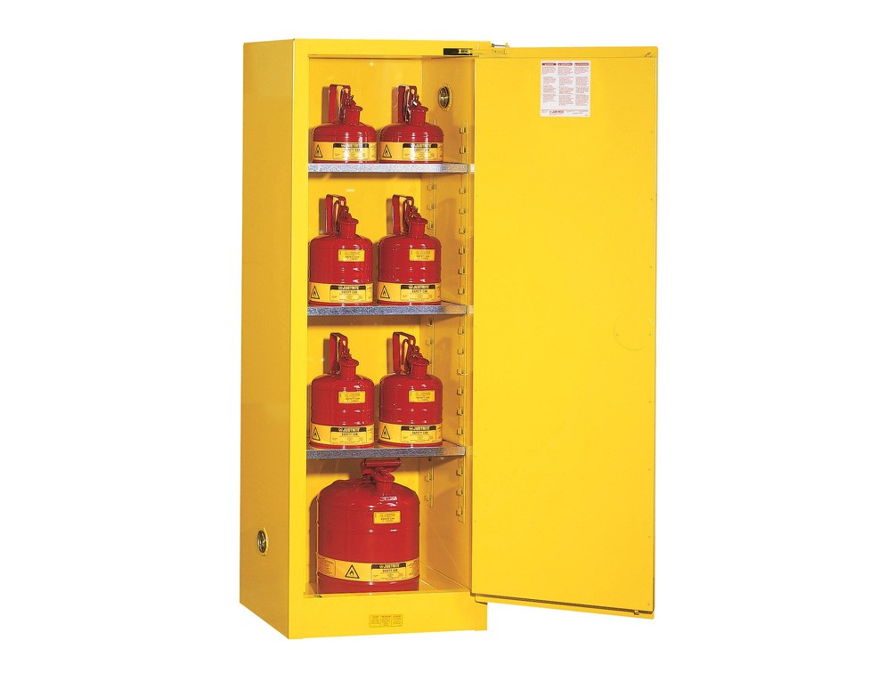 Justrite Sure-GripÂ® EX Slimline Corrosives/Acid Steel Safety Cabinet, 22 Gallon, 1 Self-Close Door, Blue (copy)