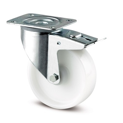 Swivel Castors with total lock 100 mm, Alpha, 3477UOR100P62, TENTE