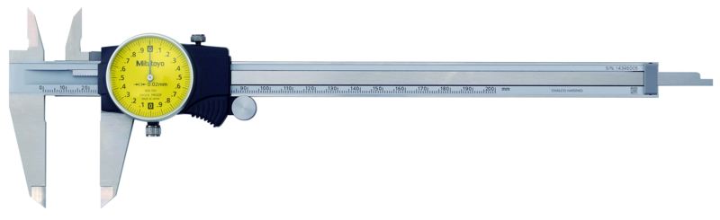 Dial Caliper 0-200mm, 0.02mm, 2mm/rev, Metric - 505-731 - MITUTOYO