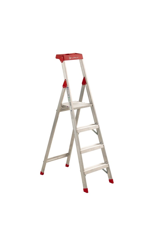 CUPRUM LADDER 4-FOOT ALUMINUM LADDER WITH PLATFORM, TYPE III,  200-POUND LOAD CAPACITY, 596-04N