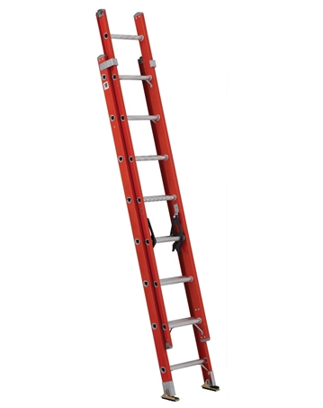 LOUISVILLE LADDER 16-FOOT FIBERGLASS EXTENSION LADDER, TYPE IA, 300-POUND LOAD CAPACITY, FE3216