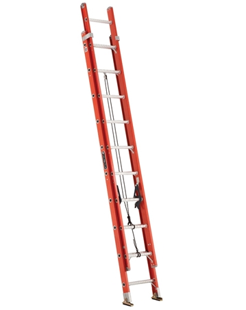 LOUISVILLE LADDER 20-FOOT FIBERGLASS EXTENSION LADDER, TYPE IA, 300-POUND LOAD CAPACITY, FE3220