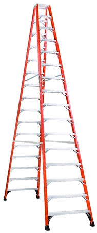 LOUISVILLE LADDER 16-FOOT FIBERGLASS STEP LADDER, TYPE IAA, 375-POUND LOAD CAPACITY, FM1416HD