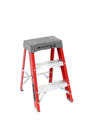 LOUISVILLE LADDER 2-FOOT FIBERGLASS STEP STOOL LADDER, TYPE IA, 300-POUND LOAD CAPACITY, FS1502