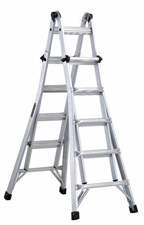 LOUISVILLE LADDER 22-FOOT ALUMINUM MULTIPURPOSE LADDER, TYPE IA, 300-POUND LOAD CAPACITY, L-2098-22