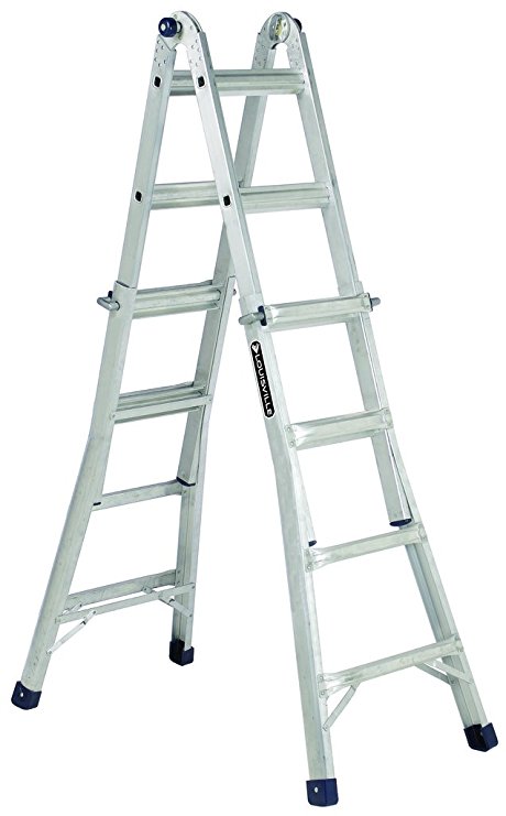 LOUISVILLE LADDER 17-FOOT ALUMINUM  MULTIPURPOSE LADDER, TYPE IA, 300-POUND LOAD CAPACITY, L2094-17