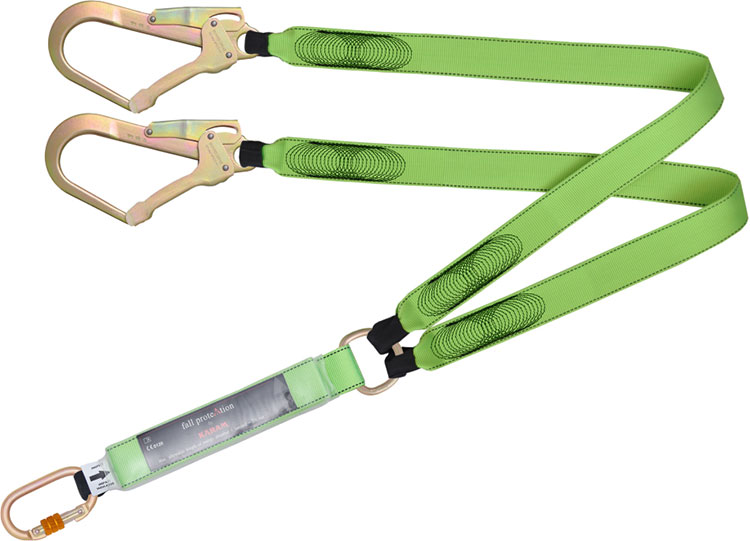 Full Body Harness - Rhino Harness - PN21 and Energy Absorbing Forked Webbing Lanyard - PN361 - KARAM