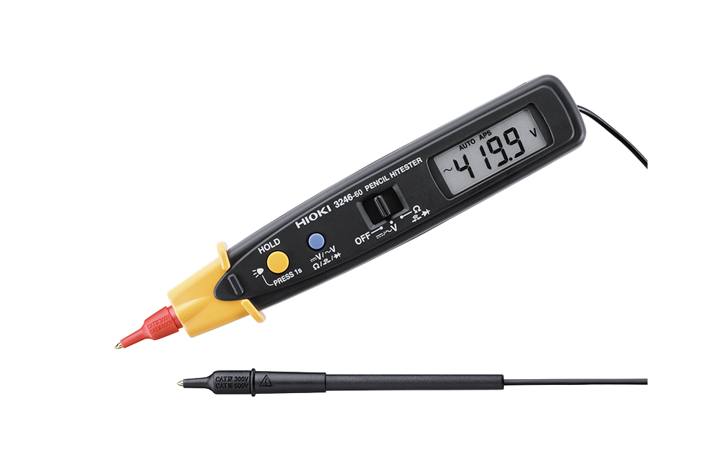 DIGITAL POCKET MULTIMETER (PENCIL TYPE) - 600V AC/DC - 3246-60 - HIOKI - JAPAN