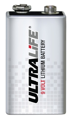 ULTRALIFE Lithium Battery 9V 1200mAh, #U9VLJPFP, Non-Rechargeable