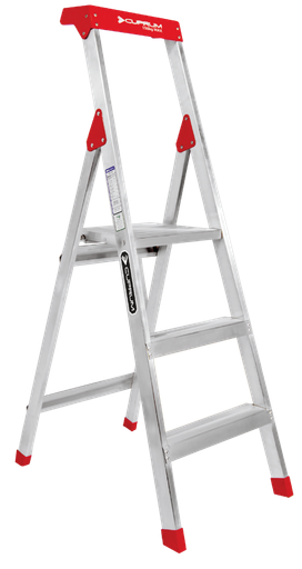 [596-03N] CUPRUM LADDER 3-FOOT ALUMINUM LADDER WITH PLATFORM, TYPE III,  200-POUND LOAD CAPACITY, 596-03N