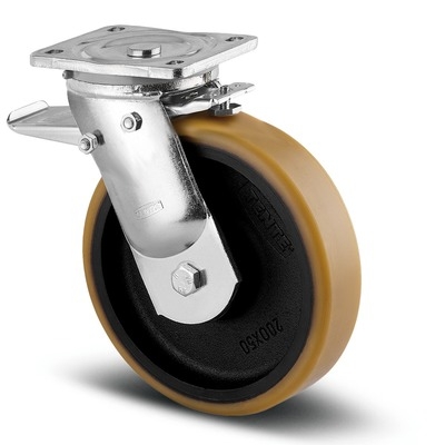 [9682FTP200P63] Swivel Castors with total lock 200 mm, Kappa, 9682FTP200P63, TENTE