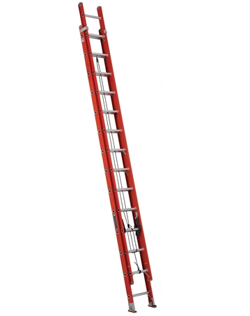 [FE3228] LOUISVILLE LADDER 28-FOOT FIBERGLASS EXTENSION LADDER, TYPE IA, 300-POUND LOAD CAPACITY, FE3228