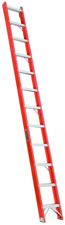 [FH1012] LOUISVILLE LADDER 12-FOOT FIBERGLASS SHELF LADDER, TYPE IA, 300-POUND LOAD CAPACITY, FH1012
