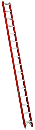 [FH1016] LOUISVILLE LADDER 16-FOOT FIBERGLASS SHELF LADDER, TYPE IA, 300-POUND LOAD CAPACITY, FH1016