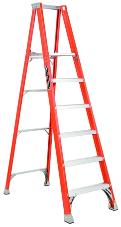[FP1506] LOUISVILLE LADDER 6-FOOT FIBERGLASS PLATFORM LADDER, TYPE IA, 300-POUND LOAD CAPACITY, FP1506