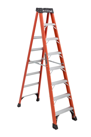 [FS1408HD] LOUISVILLE LADDER 8-FOOT FIBERGLASS STEP LADDER, TYPE IAA, 375-POUND LOAD CAPACITY, FS1408HD
