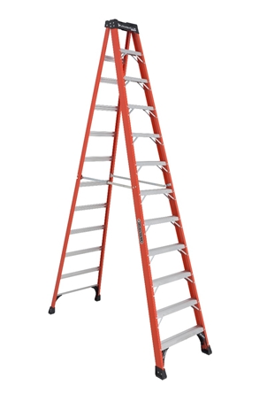 [FS1412HD] LOUISVILLE LADDER 12-FOOT FIBERGLASS STEP LADDER, TYPE IAA, 375-POUND LOAD CAPACITY, FS1412HD
