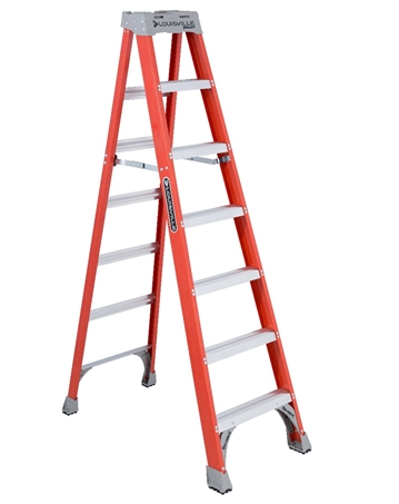 [FS1507] LOUISVILLE LADDER 7-FOOT FIBERGLASS STEP LADDER, TYPE IA, 300-POUND LOAD CAPACITY, FS1507